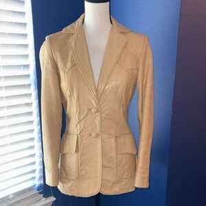 Davis James Tan Leather Jacket